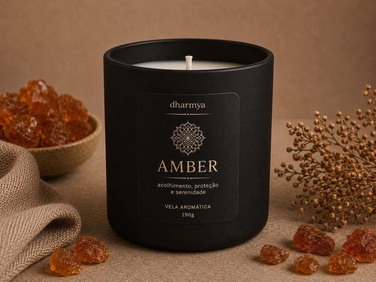 Vela aromática 190g - Amber